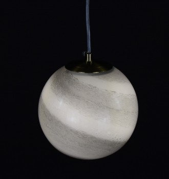 Підвісний світильник на одну лампочку, патрон G9, скляний плафон діаметром 15 см. . фото 6