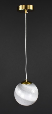 Підвісний світильник на одну лампочку, патрон G9, скляний плафон діаметром 15 см. . фото 7