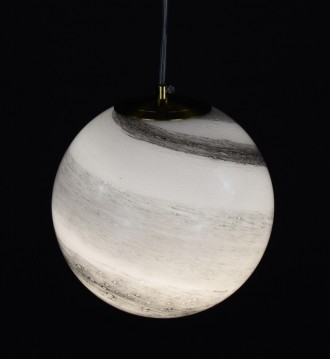 Підвісний світильник на одну лампочку, патрон Е27, скляний плафон діаметром 20 с. . фото 3