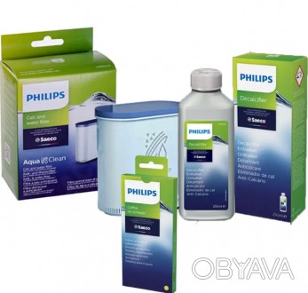 Набор 4 для обслуживания кофемашины Philips
 
 В набор входит:
 Жидкость от наки. . фото 1