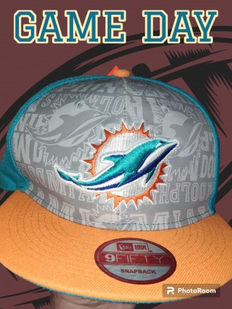 Бейсболка, snapback New Era NFL Vintage collection Miami Dolphins, размер регули. . фото 2