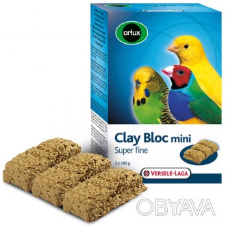 Clay Bloc Mini – мінеральний блок (камінь) для невеликих птахів: хвилястих папуг. . фото 1