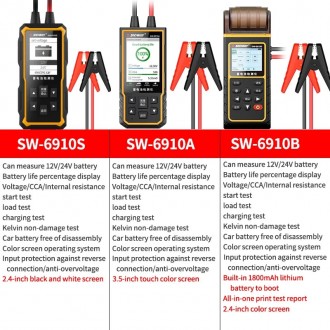 Тестор АКБ SNDWAY SW-6910A 12V 24V анализатор автомобильных аккумуляторов анализ. . фото 5