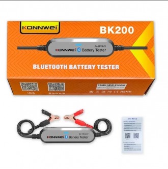 Konnwei BK200 тестер акумуляторних батарей 6v-24v з бездротовим підключенням до . . фото 3