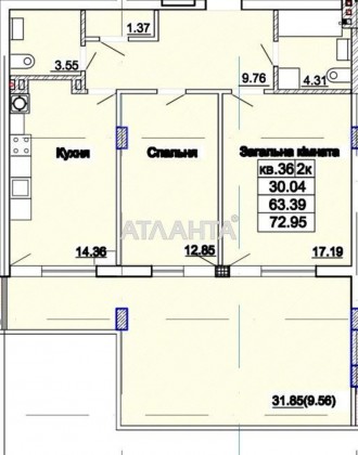 Код об'єкта: 295166. АН "Атланта" Продаж двокімнатної квартири в ЖК Park Avenue . Галицкий. фото 5