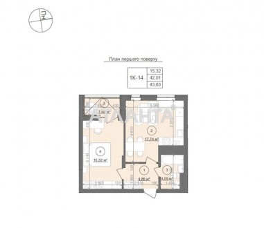 Код об'єкта: 317269. АН "Атланта" Продаж однокімнатної квартири в ЖК Well Home в. Франковский. фото 4