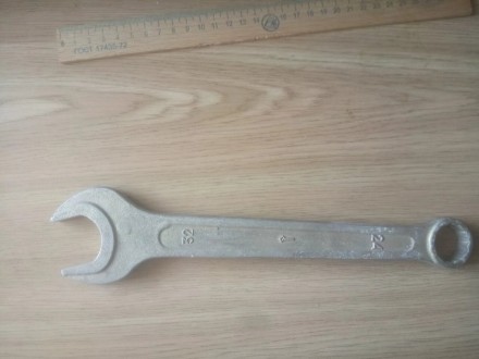Ключ 24 х 32 комбинированный, советский, хром-ванадий.Длина 280 мм.Гаечный ключ . . фото 5