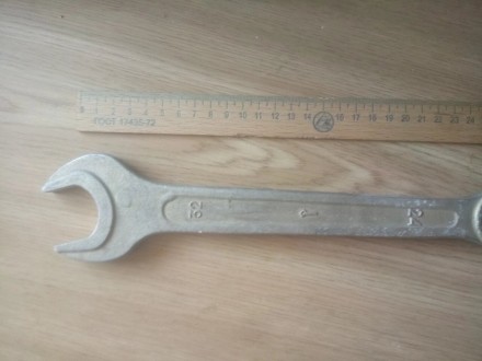 Ключ 24 х 32 комбинированный, советский, хром-ванадий.Длина 280 мм.Гаечный ключ . . фото 2