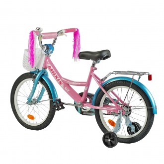 
Велосипед двухколесный с корзинокой 18 дюймов для девочки Corso Maxis от 6 до 9. . фото 2