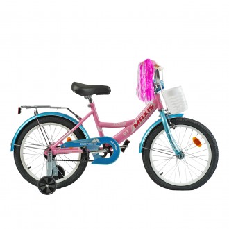 
Велосипед двухколесный с корзинокой 18 дюймов для девочки Corso Maxis от 6 до 9. . фото 3