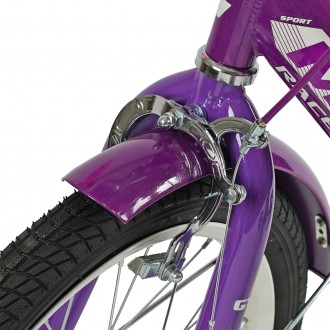 
Велосипед двухколесный фиолетовый с корзинокой 18 дюймов для девочки Corso Maxi. . фото 6