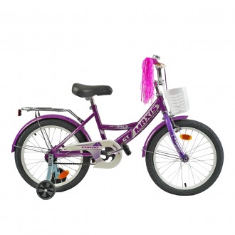 
Велосипед двухколесный фиолетовый с корзинокой 18 дюймов для девочки Corso Maxi. . фото 2