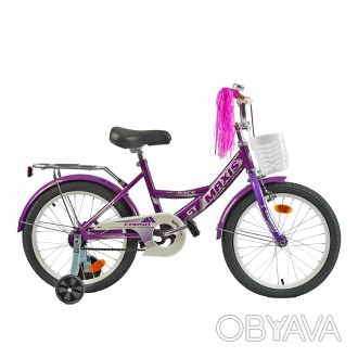 
Велосипед двухколесный фиолетовый с корзинокой 18 дюймов для девочки Corso Maxi. . фото 1