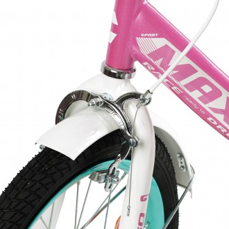 
Велосипед двухколесный розовый для девочки с корзинокой 18 дюймов Corso Maxis о. . фото 6