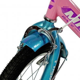 
Велосипед двухколесный розовый для девочки с корзинокой 14 дюймов Corso Maxis о. . фото 6