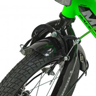 
Велосипед двухколесный зеленый для мальчика 14 дюймов Corso Maxis от 4 до 5 лет. . фото 5