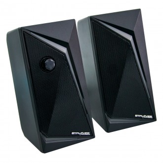 Акустика для пк GT-Speaker 2 характеристики:
	Материал: пластик;
	Цвет: черный;
. . фото 4