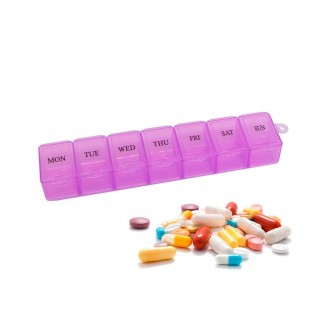 Контейнер для ліків, характеристики: 
	Матеріал: пластик;
	Колір: бузковий;
	Роз. . фото 2