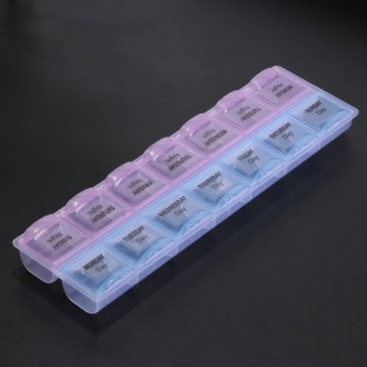 Органайзер для таблеток на тиждень, характеристики:
	Матеріал: пластик;
	Колір: . . фото 5