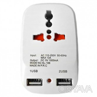 Мережевий розгалужувач з USBTravel Adaptor 823
Вам необхідно під'єднати кілька е. . фото 1