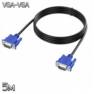 Кабель VGA-VGA
Шнур VGA — VGA завдовжки 5 м призначений для передавання аналогов. . фото 2