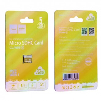 Карта памяти Hoco Micro SDHS 32GB Жёлтая
Аксессуары бренда Hoco - одни из самых . . фото 3