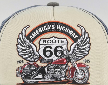 Кепка Бейсболка Шоссе 66 (мотоцикл, America, USA, маршрут) с изогнутым козырьком. . фото 9