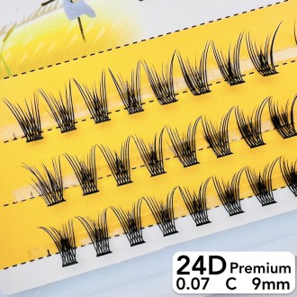 
Безвузелкові пучкові вії Nesura Premium 24D
 
Сьогодні нарощування вій пучками . . фото 2