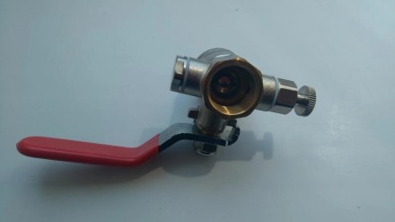 Кран шаровый и спускной клапан трубная резьбаКлапан спуска давления с шаровым кр. . фото 5