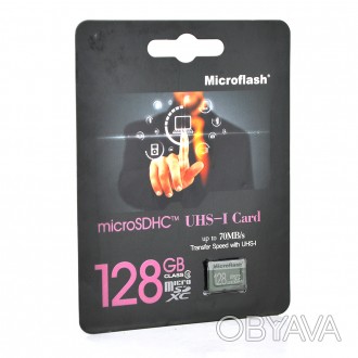 
	Технічні характеристики:Карта пам'яті MicroflashОб'єм пам'яті 128 ГбайтТип кар. . фото 1