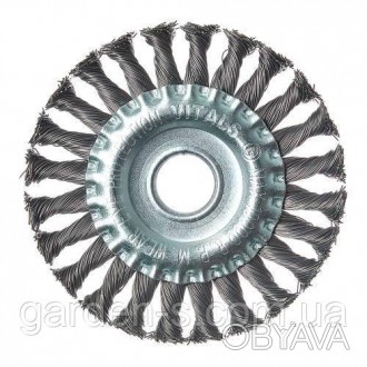 Опис щітки дискової Vitals 125×22,2 мм, 0,5 мм Щітка дискова Vitals плетена стал. . фото 1