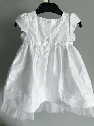 
 Праздничное белое платье для маленькой девочки на возраст 12 месяцев в комплек. . фото 6
