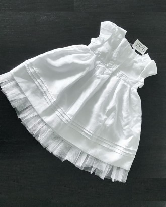 
 Праздничное белое платье для маленькой девочки на возраст 12 месяцев в комплек. . фото 8