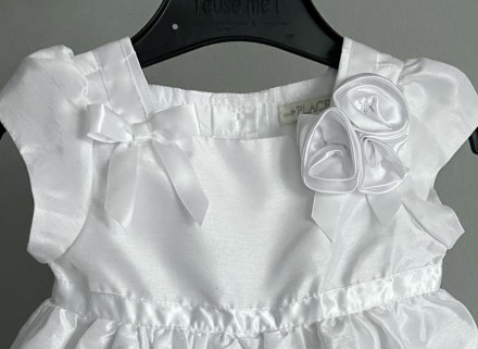 
 Праздничное белое платье для маленькой девочки на возраст 12 месяцев в комплек. . фото 9