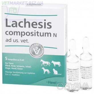 ЛАХЄЗІС.
Lachesis compositum ad us. vet.
Гомеопатичний препарат для ветеринарії.. . фото 1