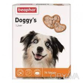 Beaphar Doggys Liver вітаміни як ласощі з печінкою для собак
Вітаміни у формі ла. . фото 1