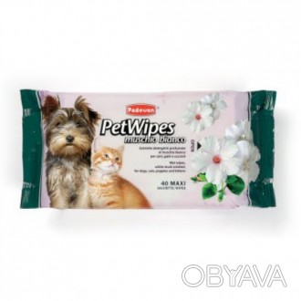 PADOVAN PET WIPES TALC -вологі Очищаючі серветки з ароматом тальку для собак і к. . фото 1