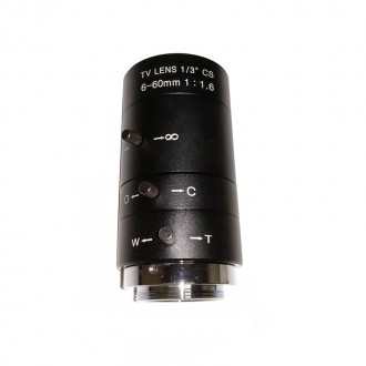 Варіофокальним лінза об'єктив для камер відеоспостереження 6-60мм CS F1.8 1/3" 5. . фото 2