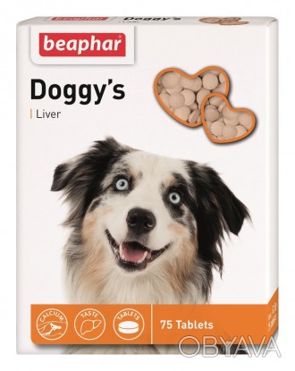 Кормова добавка Doggy's + Liver зі смаком печінки для собак. Містить комплекс ві. . фото 1