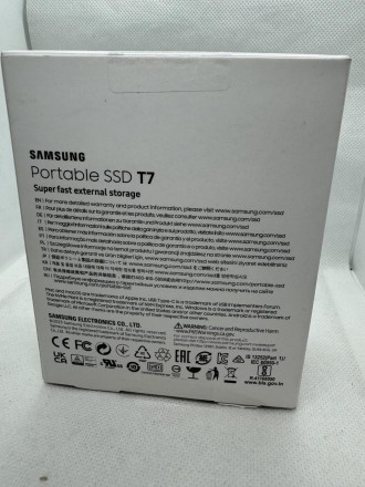 
SSD-накопичувач Samsung T7 2 TB Titan Gray (MU-PC2T0T/WW) НОВИЙ!!!
Характеристи. . фото 5