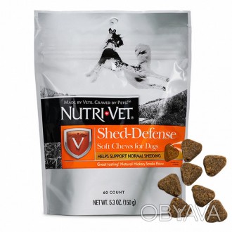 Вітамінна добавка для собак Nutri-Vet Shed-Defense Soft Chews – смачні ласощі, п. . фото 1