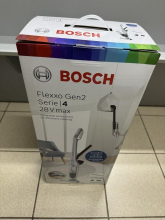 
Bosch BBH3ALL28 Serie 4 Flexxo Gen2 28Vmax Аккумуляторный пылесос, Белый НОВЫЙ!. . фото 3