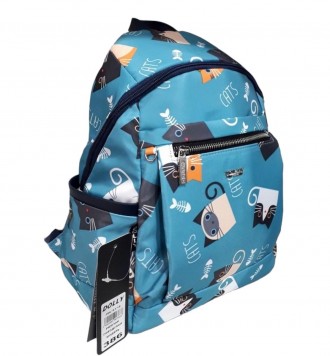 Стильный рюкзак в молодежном стиле с котиками Dolly 386 Голубой 25x35x15см. Харків. фото 1 Стильный рюкзак в молодежном стиле с котиками Dolly 386 Голубой 25x35x15см. Харків. фото 1
