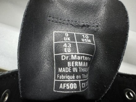 
Dr. Martens Berman Suede Leather Boots 27688001 Ботинки, черные, 43 размер НОВЫ. . фото 6
