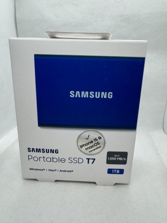 
Samsung Portable SSD T7 MU-PC1TOH/WW Blue 1TB SSD-накопитель НОВЫЙ!!!
Портативн. . фото 3
