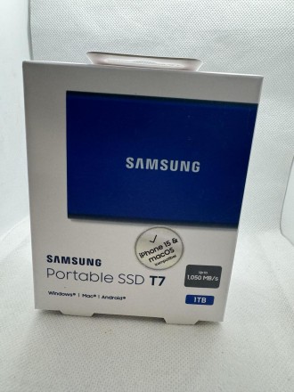 
Samsung Portable SSD T7 MU-PC1TOH/WW Blue 1TB SSD-накопитель НОВЫЙ!!!
Портативн. . фото 4