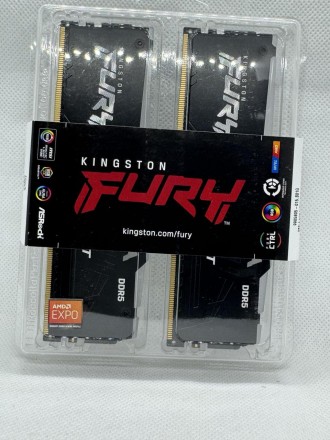 
Kingston FURY Beast KF560C36BBEAK2-16 RGB DDR5 6000MHz 16GB (2x8GB) Оперативная. . фото 4