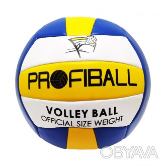 Волейбольный мяч EV-3159 для начинающих волейболистов и любителей. Яркая раскрас. . фото 1