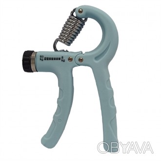 Эспандер кистевой пружинный с регулируемой нагрузкой MS 4122-5(Turquoise) нагруз