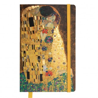 Эко записная книжка с кремовыми листами Густав Климт «Поцелуй» в точку – это изы. . фото 2